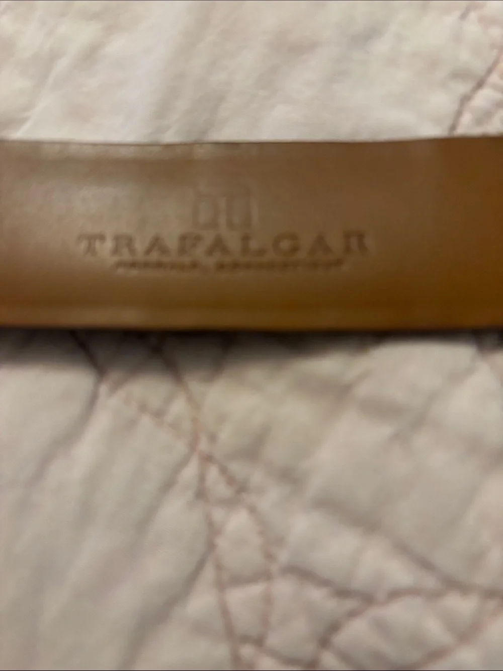 Trafalgar genuine crocodile brown belt w/silver buckle(brass)Size 32 EUC